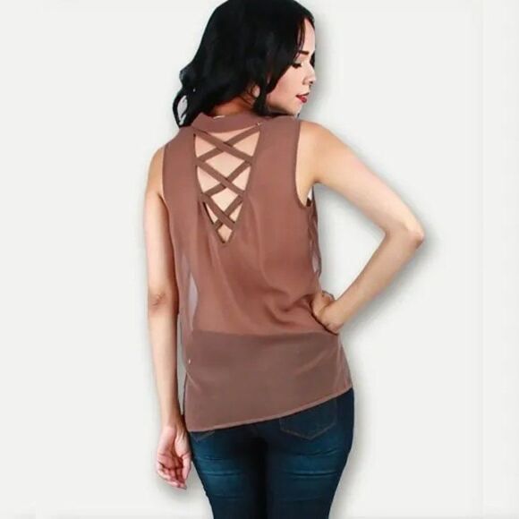 *Clearance* Brown Blouse   - Picture 3 of 3